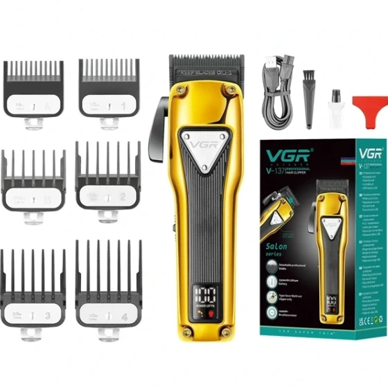 ماشین اصلاح وی جی آر مدل V-137 با تیغه استیل ضد زنگ