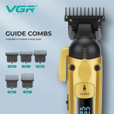 ماشین اصلاح وی جی آر مدل VGR V-274 با تیغه تیتانیوم و نمایشگر LED
