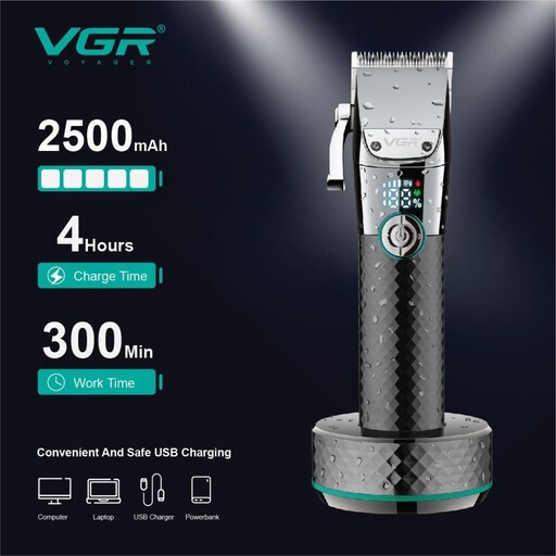 ماشین اصلاح ضد آب وی جی ار مدلVGR V-682 بسیار با کیفیت و درجه یک و با
