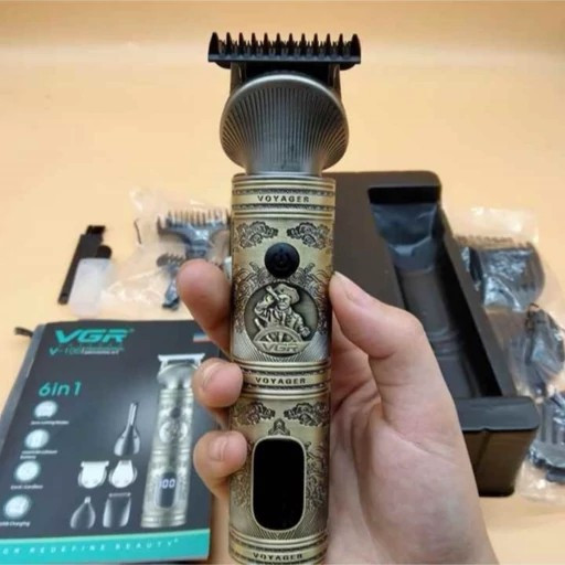 ماشین اصلاح 6 کاره وی جی آر مدل V-106 با تکنولوژی برش مستقیم و استیل ضد زنگ