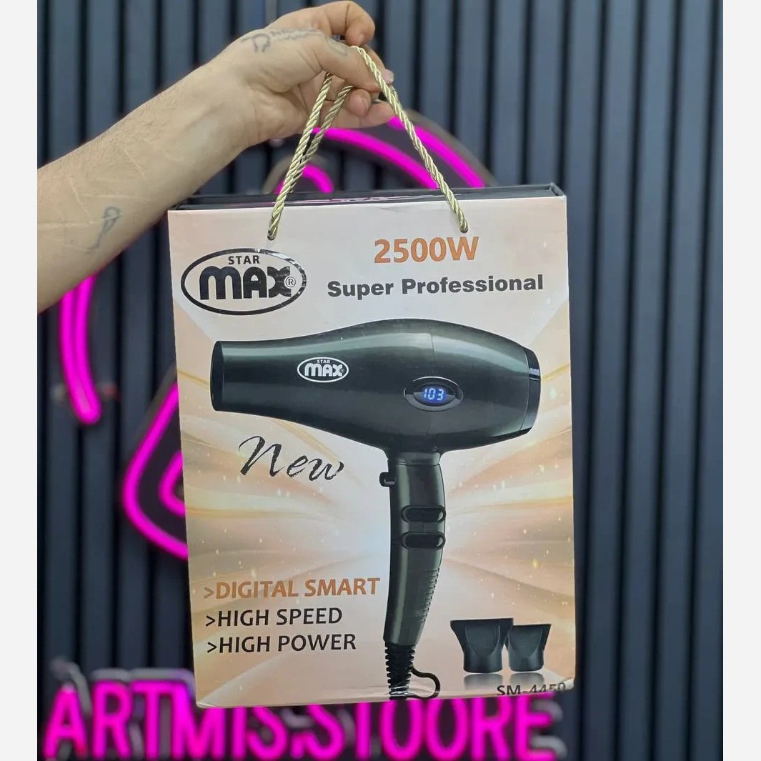 سشوار فوق حرفه ای star max مدلSR-4450 پر قدرت و با کیفیت