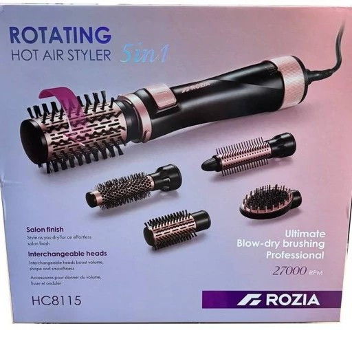 سشوار چرخشی 5 کاره روزیا HC8115 با کیفیت