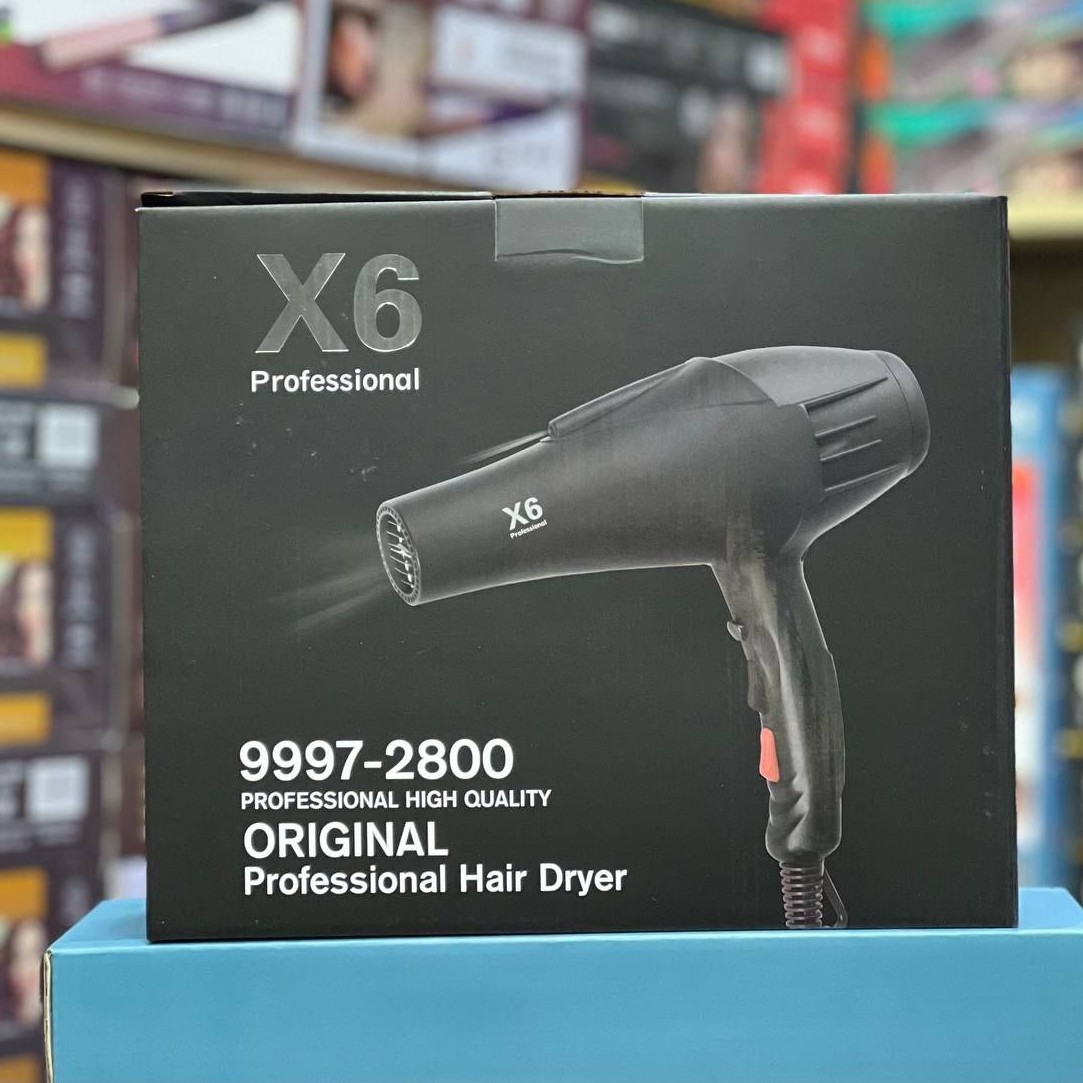 سشوار حرفه ای سالنی مدل X6 قدرت 2800W با کیفیت