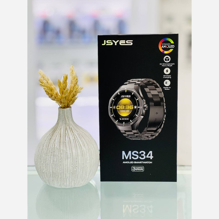 ساعت هوشمند صفحه گرد JSYES مدل MS34-صفحه AMOLED