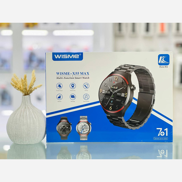 ساعت هوشمند Wisme مدل X55-Max صفحه گرد