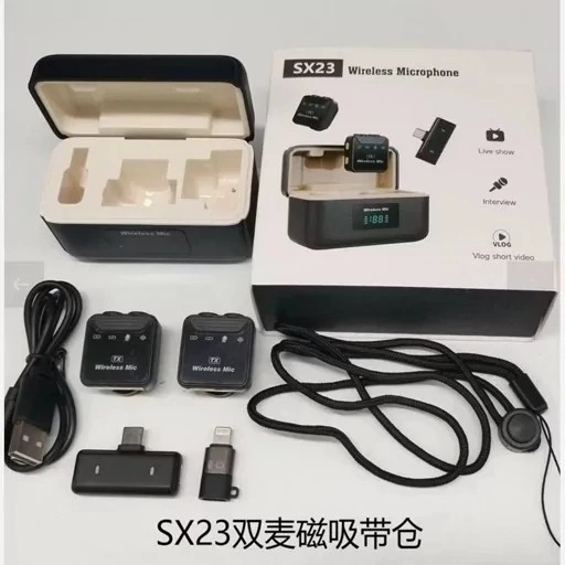 میکروفون یقه ای SX23 مخصوص اندروید و آیفون (دو کاربر)