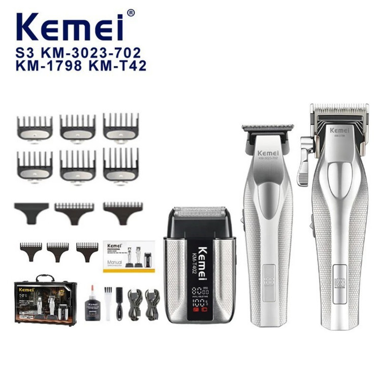 ست ماشین اصلاح کیمی مدل KM-1798 و KM-3023 و KM-T402