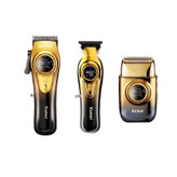 ماشین اصلاح موی سر و صورت شارژی کیمی مدل km-8557 مجموعه 3 عددی جدید